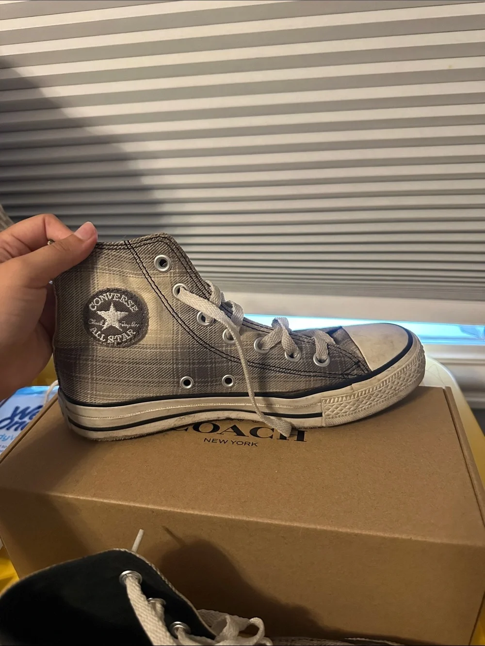 Converse High Top Sneakers Gray White